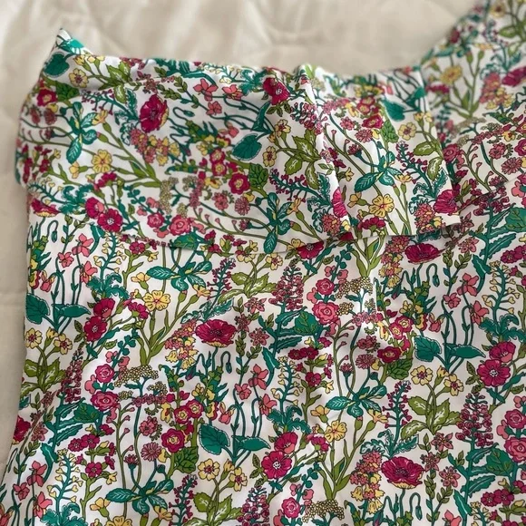 J.Crew Ruffle One-Shoulder One-Piece Swimsuit in Liberty® fabric Size 16 - Picture 4 of 12